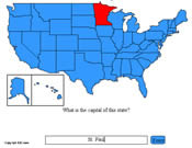 Biuld a custom quiz that uses a map of the United States.